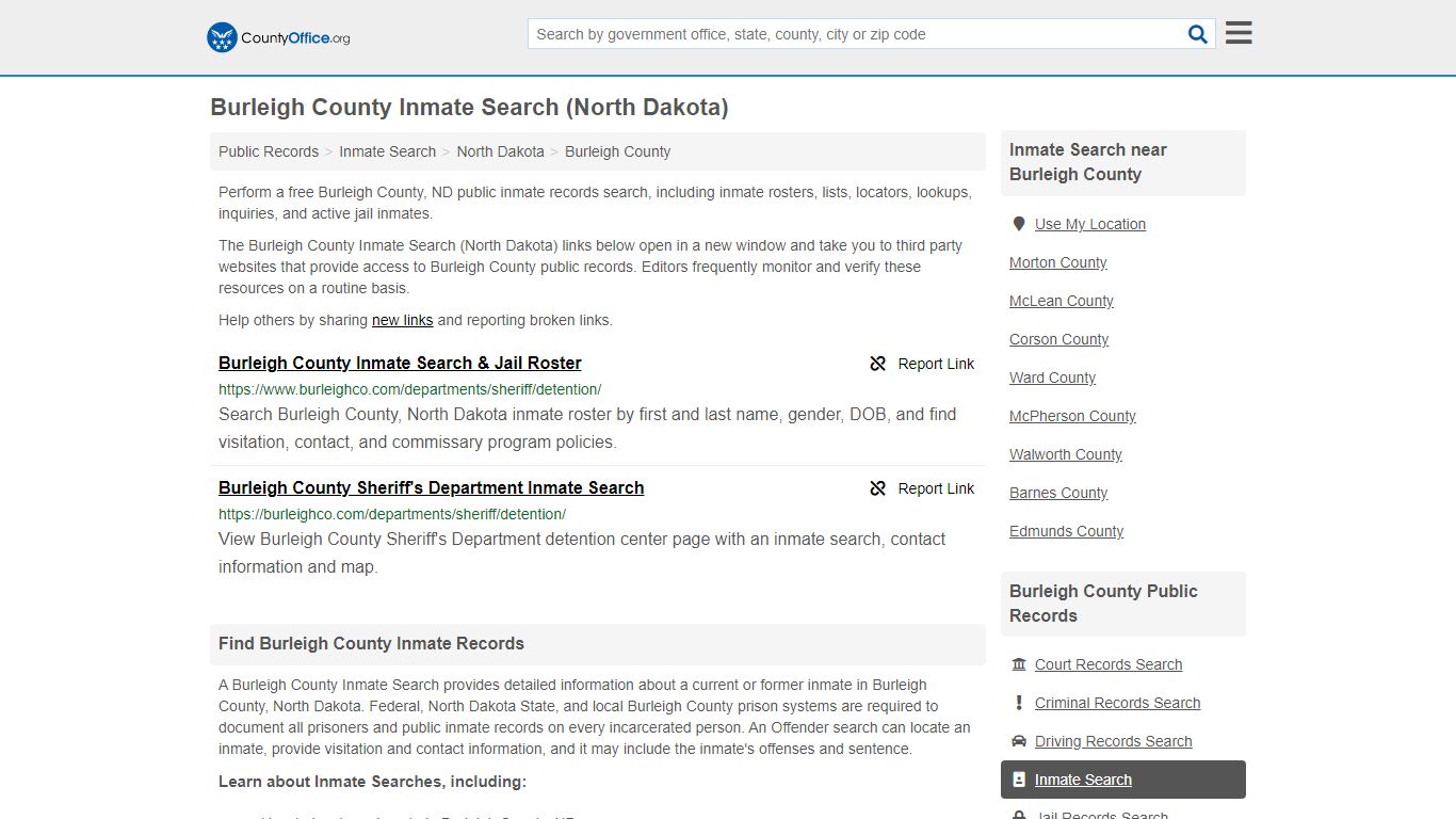 Inmate Search - Burleigh County, ND (Inmate Rosters ...